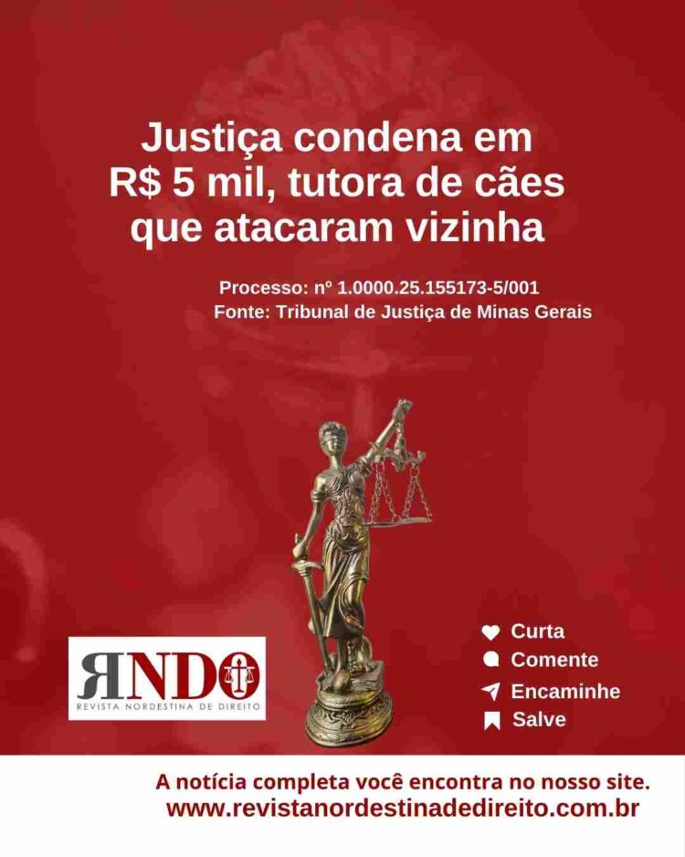 Justiça condena em R$ 5 mil, tutora de cães que atacaram vizinha