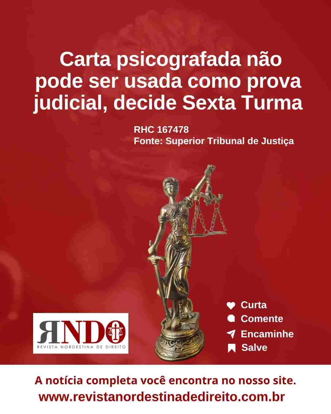 Carta psicografada não pode ser usada como prova judicial, decide Sexta Turma