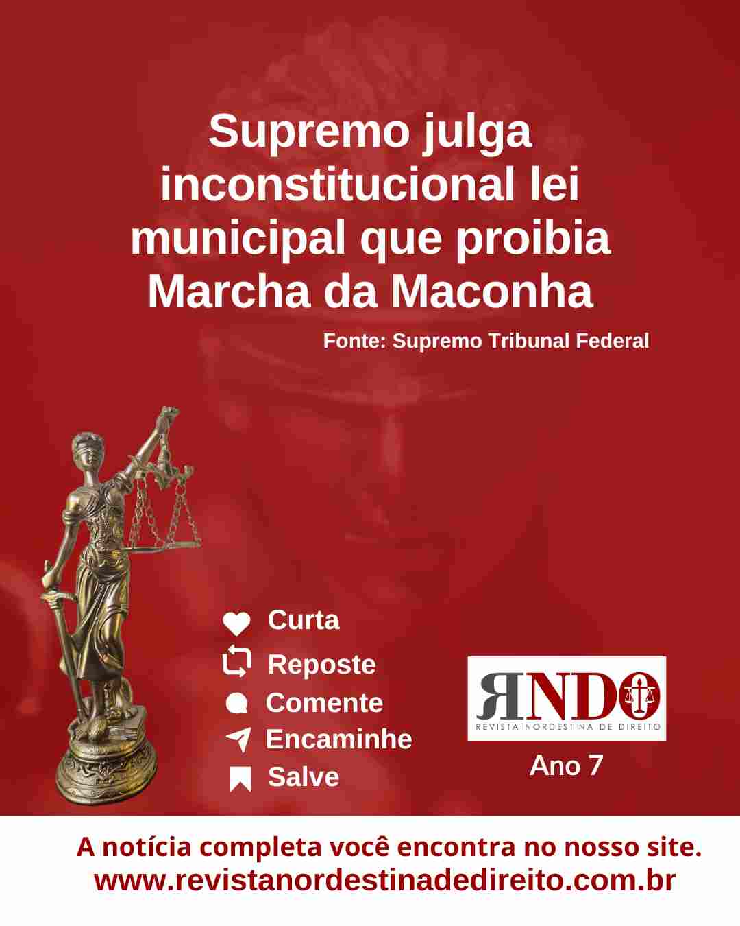 Supremo julga inconstitucional lei municipal que proibia Marcha da Maconha