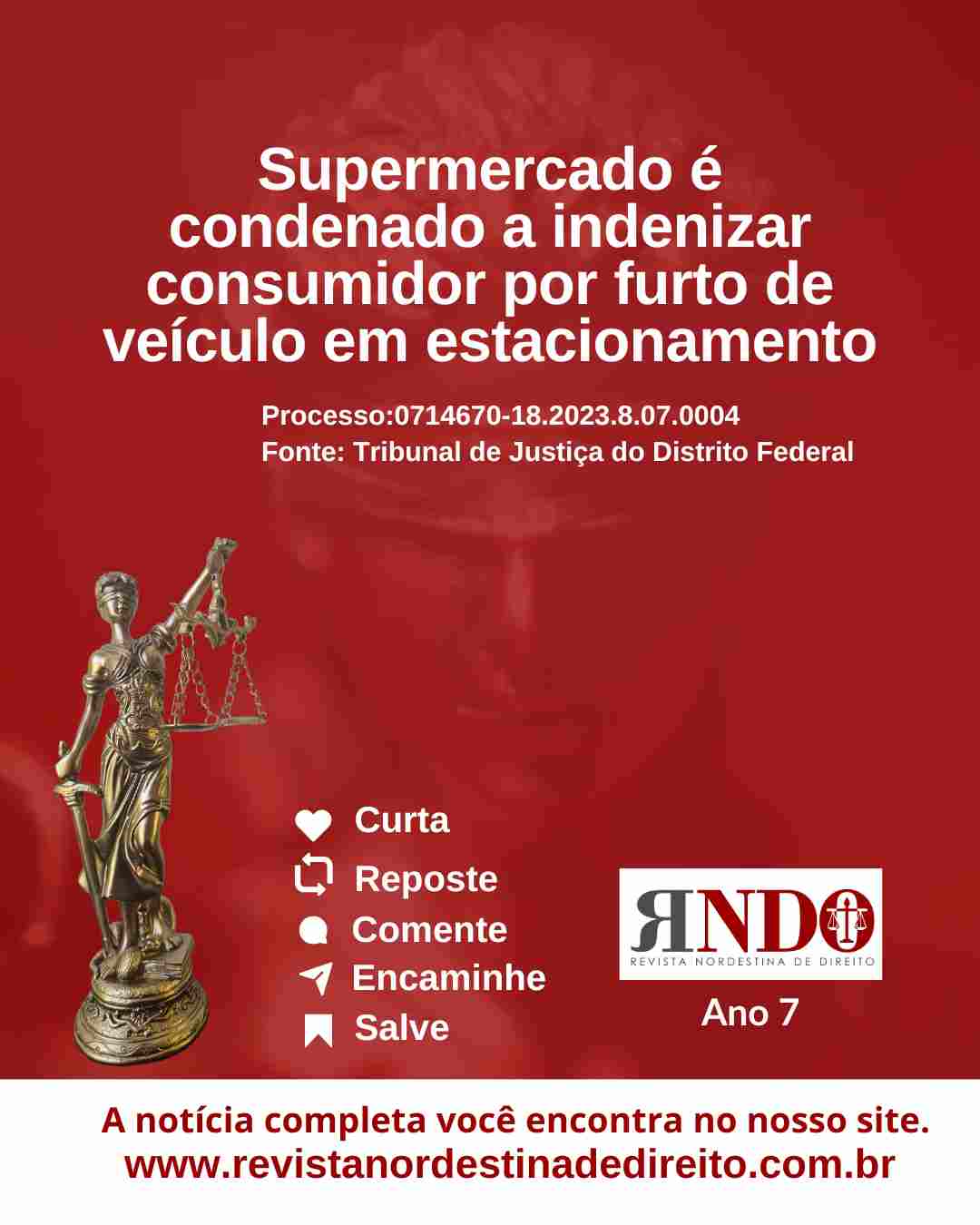 Supermercado é condenado a indenizar consumidor por furto de veículo em estacionamento