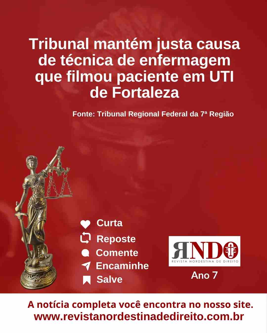 Tribunal mantém justa causa de técnica de enfermagem que filmou paciente em UTI de Fortaleza
