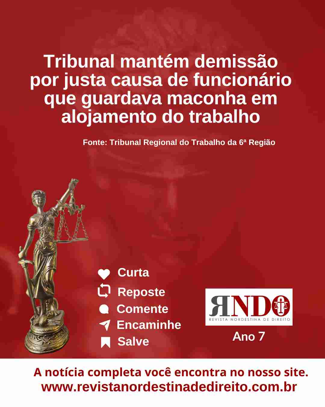 Tribunal mantém demissão por justa causa de funcionário que guardava maconha em alojamento do trabalho