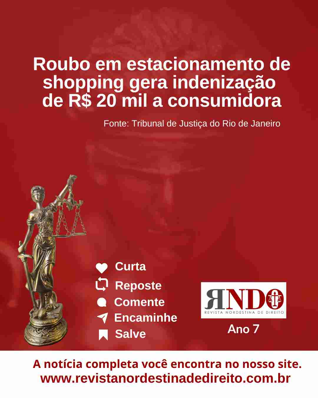 Roubo em estacionamento de shopping gera indenização de R$ 20 mil a consumidora