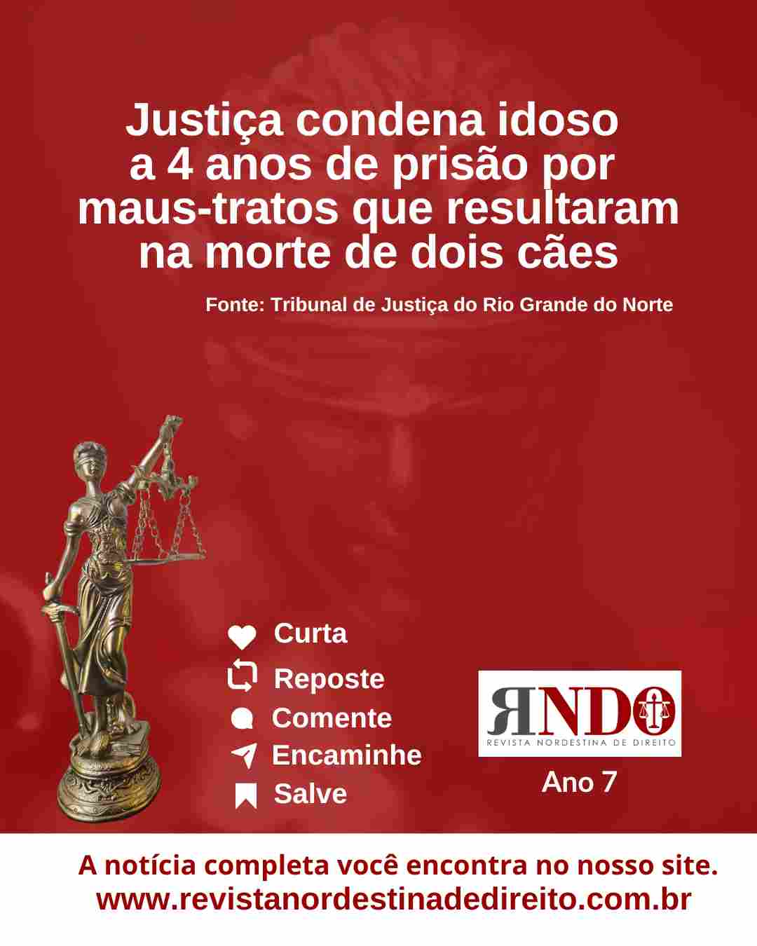 Justiça condena idoso por maus-tratos que resultaram na morte de dois cães