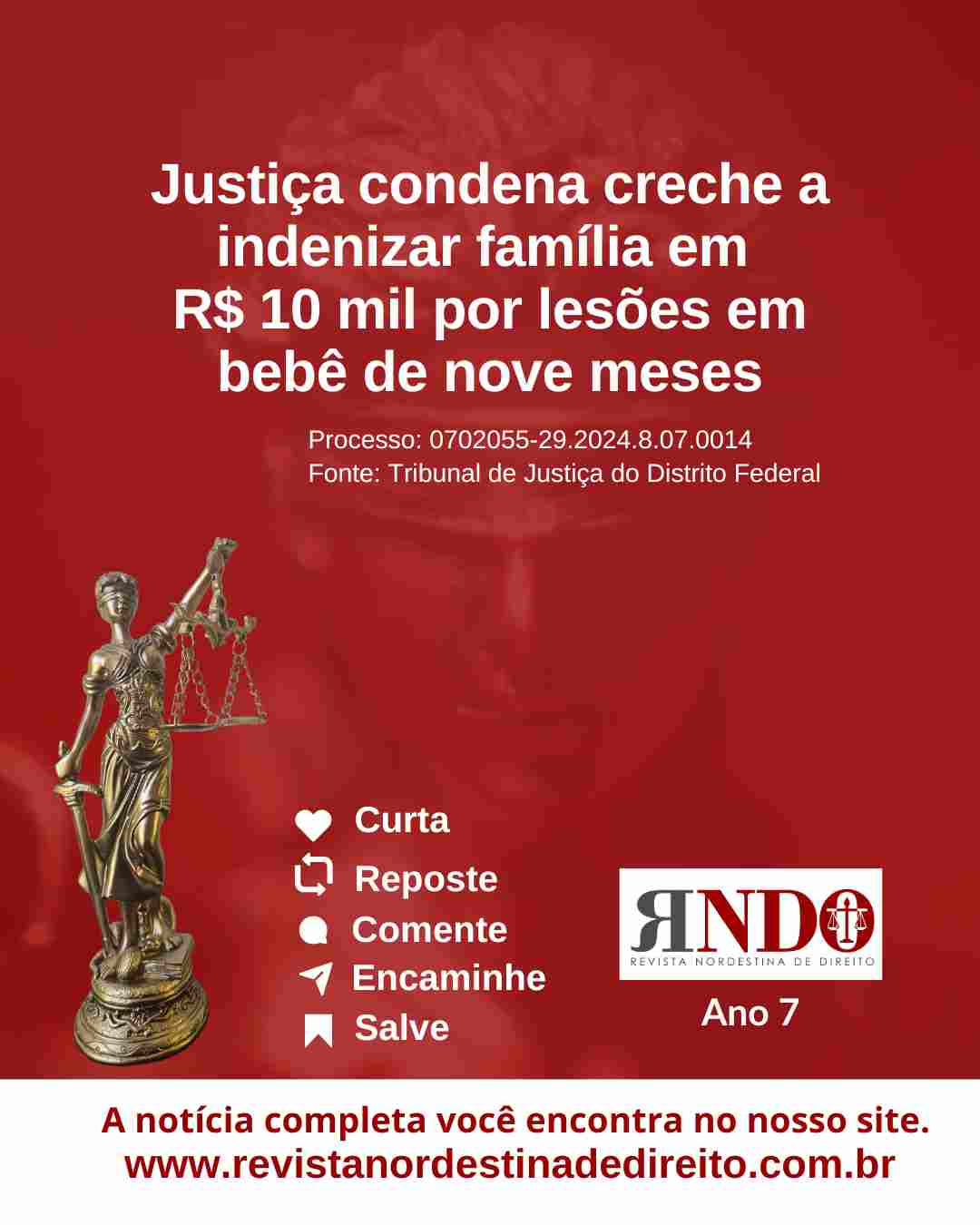 TJ condena creche a indenizar família por lesões em bebê de nove meses