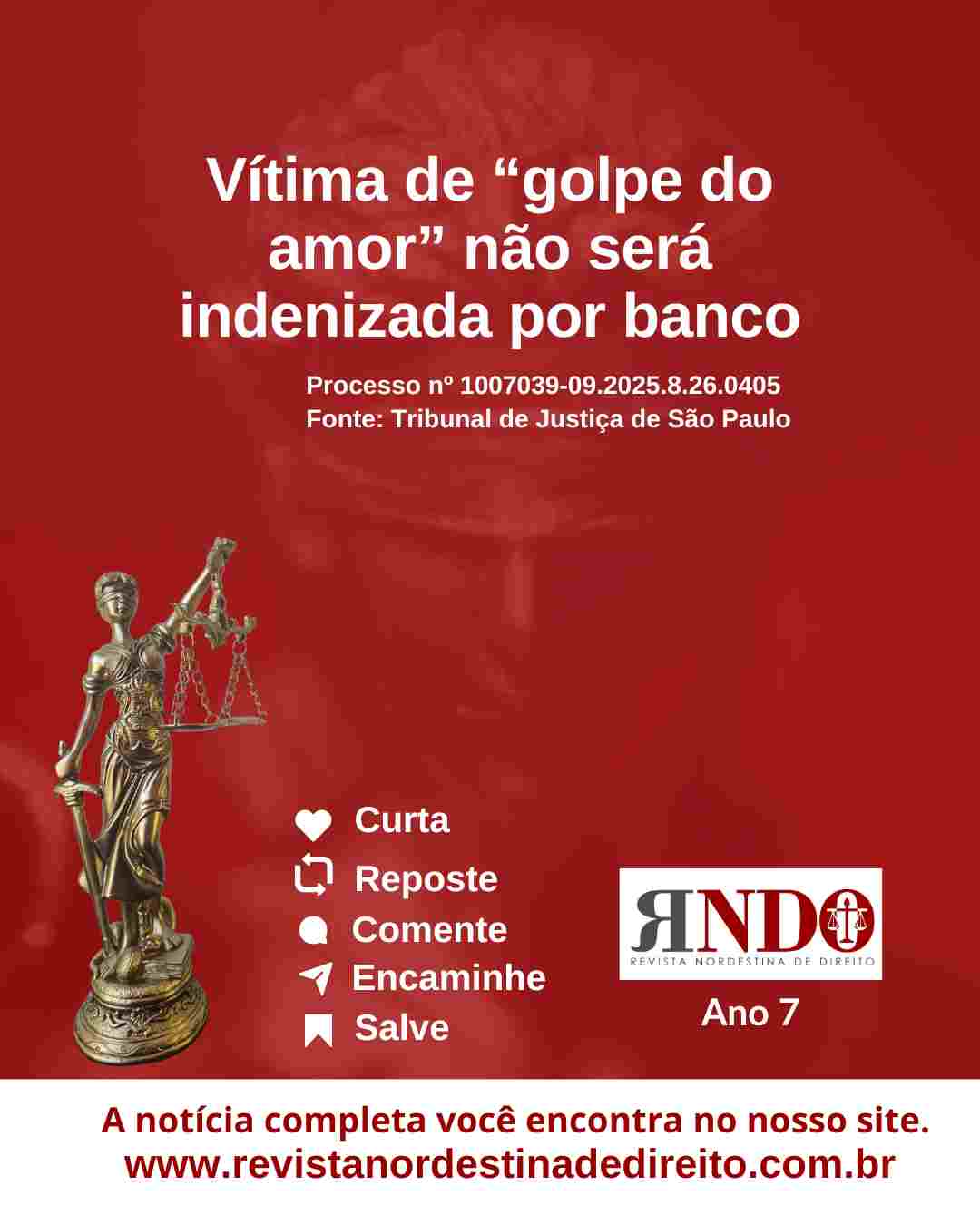 Vítima de “golpe do amor” não será indenizada por banco