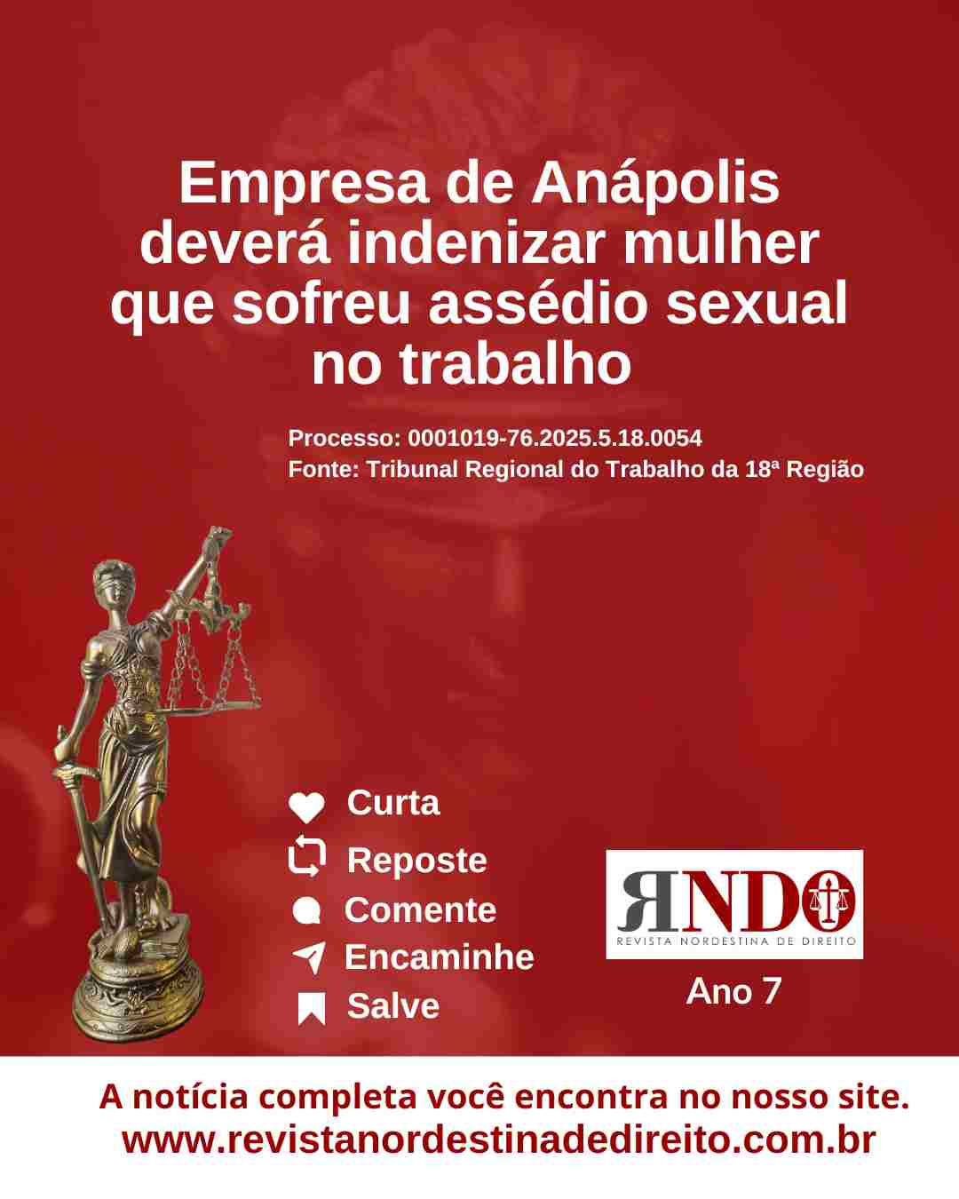 Empresa de Anápolis deverá indenizar mulher que sofreu assédio sexual no trabalho